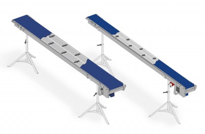 Transportbandets av aluminum med rullar och hjul NTA310