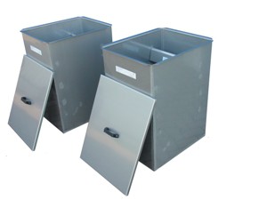 HollandFilter Dimension 550x675x851mm, Pipe end Ø160mm, in 35 m³/h