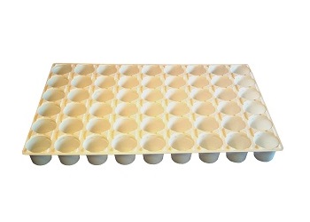 Krukbrätte 596x396x53 mm med cellstorlek Ø60x51mm, 35 st/kartong