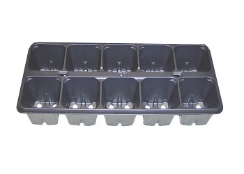 Krukbrätte 128x298x60 mm med 10 celler