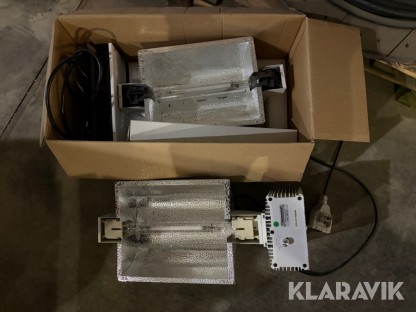 Lampa med Armatur 2 st Trädgårdsteknik ID3UVC1000W/ ID3DE1000W (högtrycksnatrium)