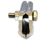 Kl&auml;mma i aluminium, inklusive bult och mutter M6 x 25mm