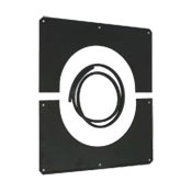 Delad täckplåt svart 32mm, Ø150mm 