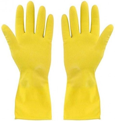 Skyddshandske Latex gul, storlek L