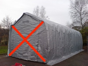 Presenning &ouml;verdrag f&ouml;r Scandi 4,8 x 12m 305 g/m&sup2;